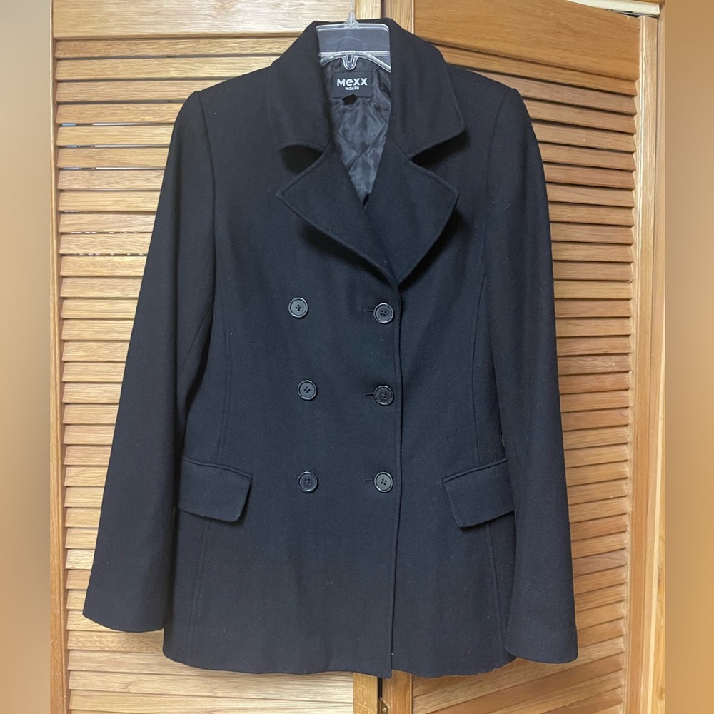 Mexx Women's Elegant Black Peacoat